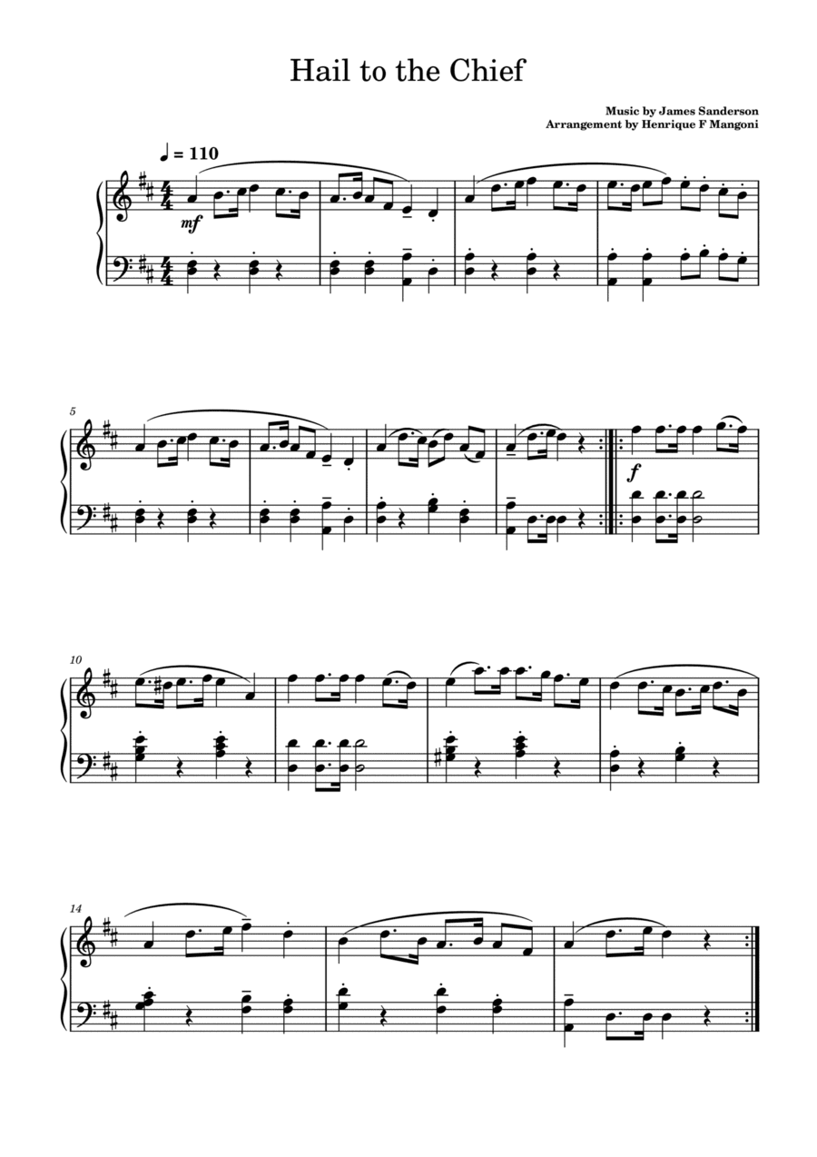 Presidential Marches (Easy Piano) (arr. Henrique F Mangoni)