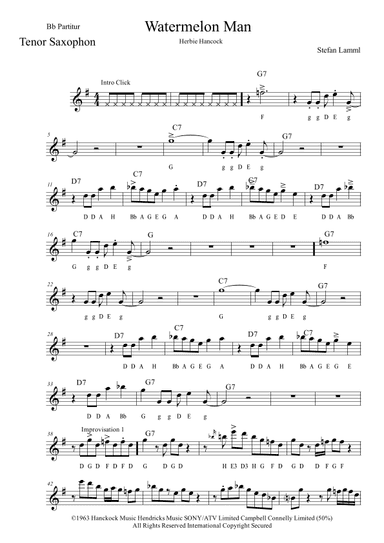 Watermelon Man (arr. stefan-lamml.de)