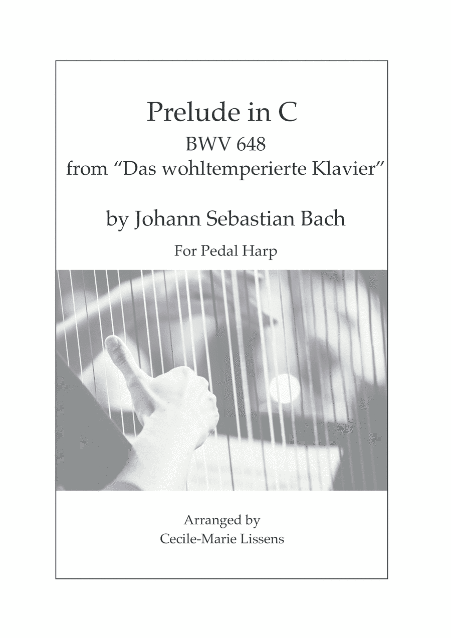 Prelude in C - Johann Sebastian Bach for Pedal harp (arr. Cecile-Marie Lissens)
