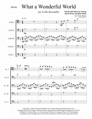 What A Wonderful World (arr. Nick Halsey)