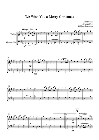 We Wish You a Merry Christmas (arr. Gildson Cerqueira)