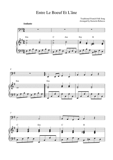 Entre Le Boeuf Et L'âne (arr. Kaiserin Rebecca)