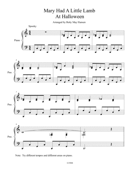 Mary Had A Little Lamb Variety Pack I (arr. Betty May Hansen)