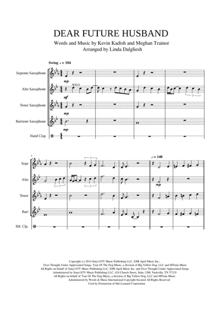 Dear Future Husband (arr. Linda Dalgliesh)