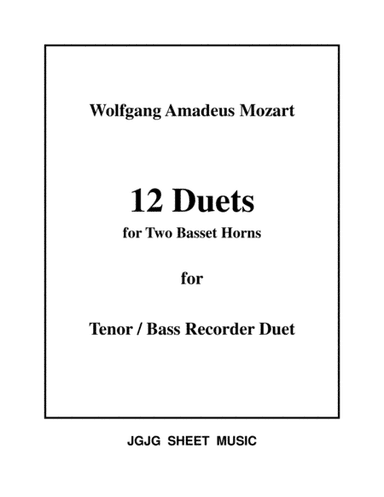 Twelve Mozart Duets for TB Recorders (arr. James Grush)