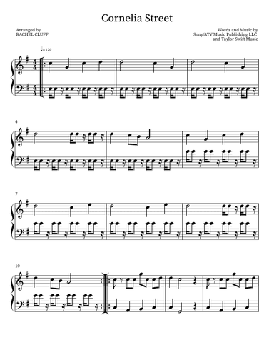 Cornelia Street (arr. Rachel Cluff)