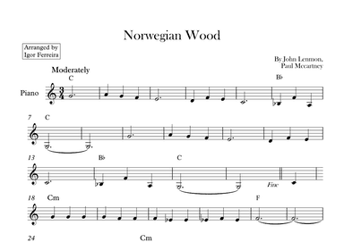 Norwegian Wood (this Bird Has Flown) (arr. Igor Ferreira)