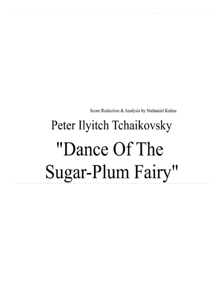 "Dance of the Sugar-Plum Fairy" score reduction (arr. NMK Music)