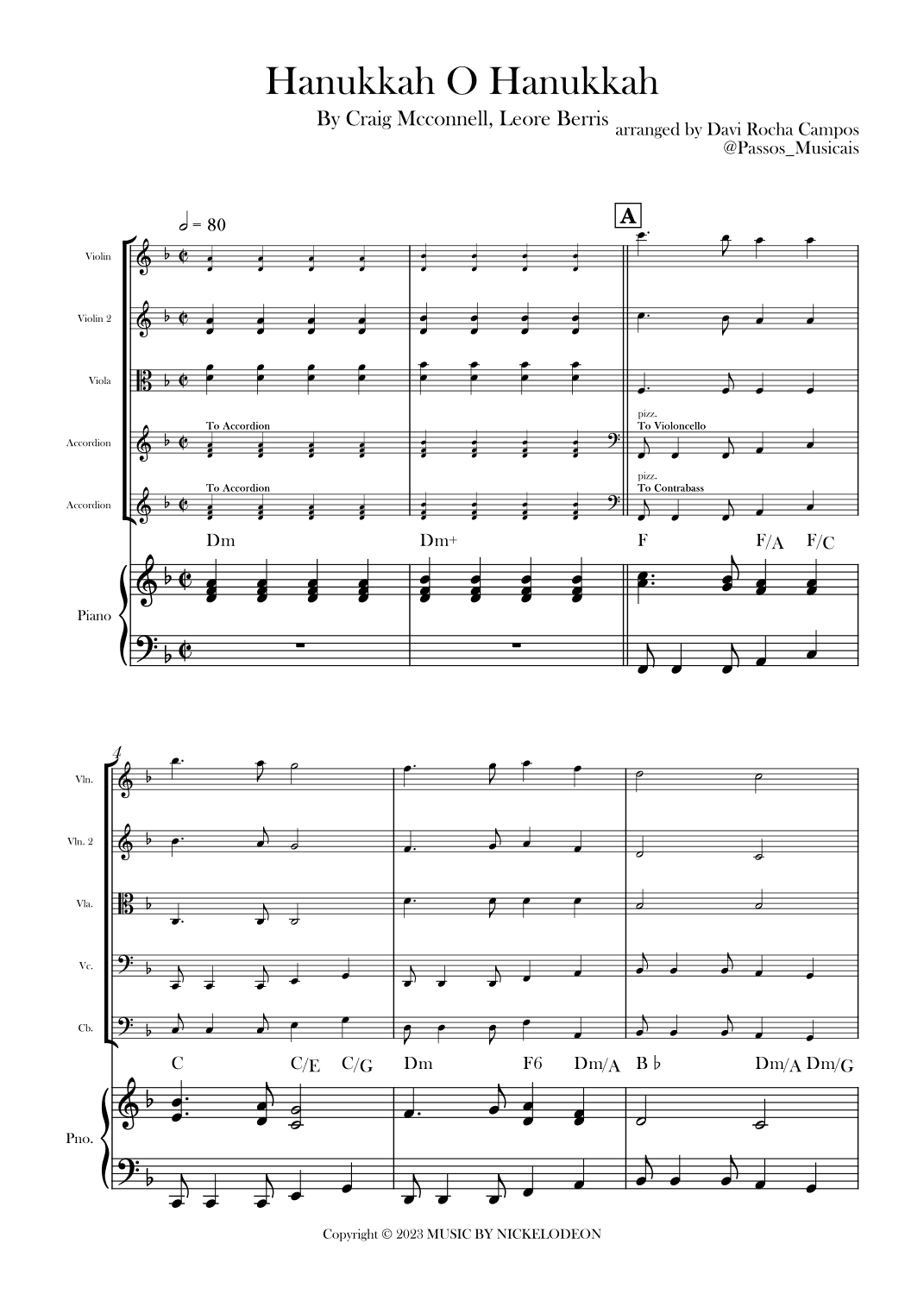 Hanukkah O Hanukkah (arr. Davi Rocha Campos)