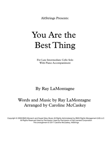 You Are The Best Thing (arr. Caroline McCaskey)