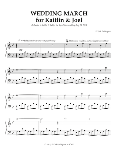 WEDDING MARCH for Kaitlin & Joel