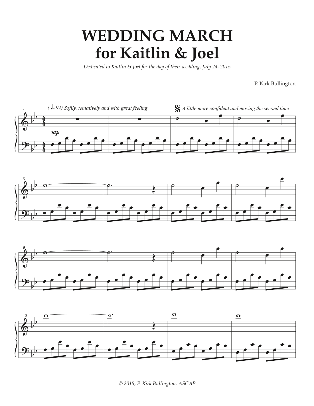 WEDDING MARCH for Kaitlin & Joel