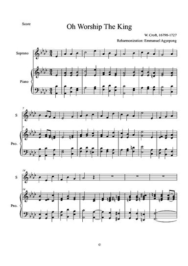 Hanover (O Worship The King) (arr. Emmanuel Agyepong)