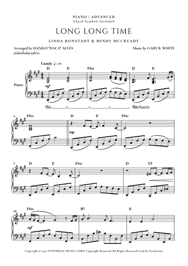 Long Long Time (arr. Danilo "Daca" Alves)