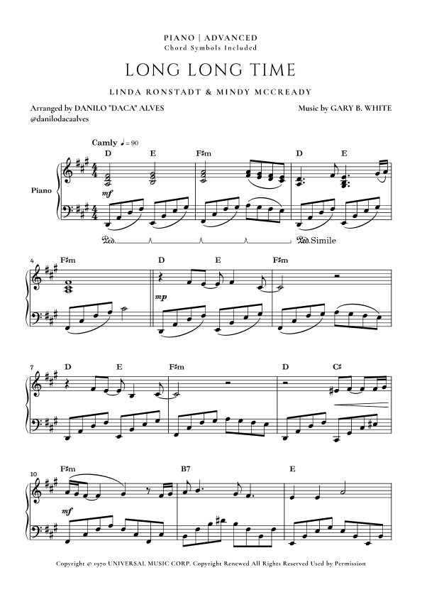 Long Long Time (arr. Danilo "Daca" Alves)