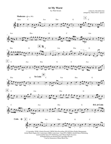 At My Worst (arr. Marco Polo C. Ignacio)