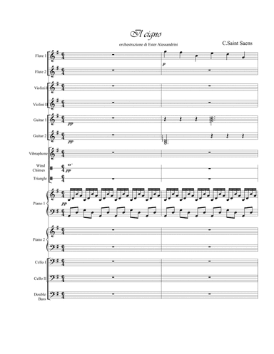 The swan from "The carnival of animals". (arr. Ester Alessandrini)
