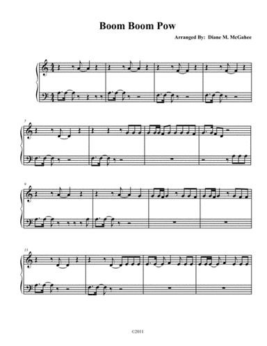 Boom Boom Pow (arr. Diane M. McGahee)