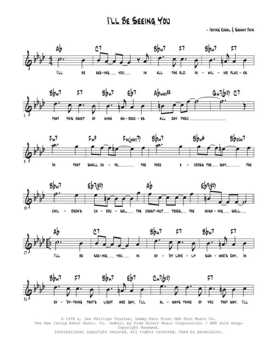 I'll Be Seeing You (arr. TraviSongs)