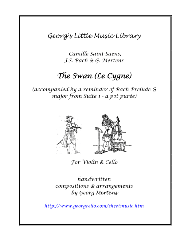 The Swan + Bach Prelude from Cello Suite 1 as Duo for Violin & Cello (arr. Georg Mertens)