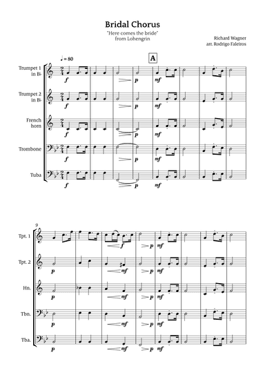 Bridal Chorus (Here Comes The Bride) (arr. Rodrigo Faleiros)