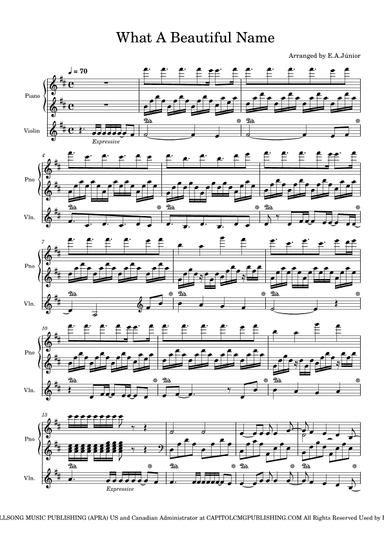 What A Beautiful Name (arr. E.A.Júnior)