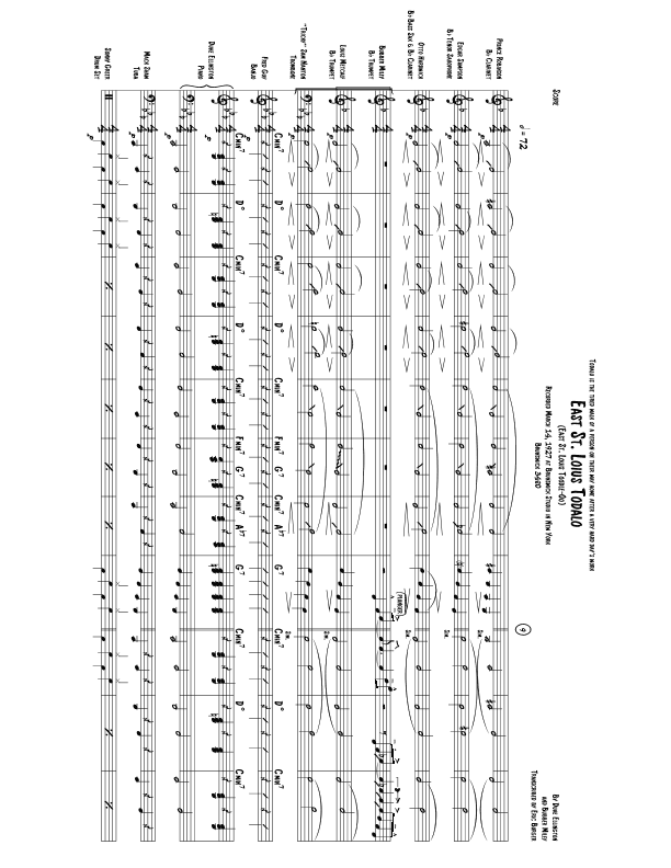 East St. Louis Toodle-oo (arr. Eric Burger Music)