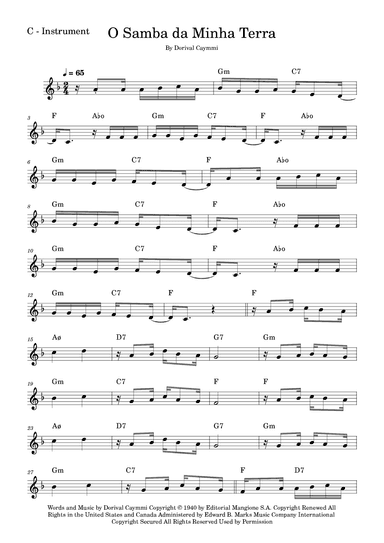 O Samba Da Minha Terra (arr. Fabio Eduardo de Oliveira)