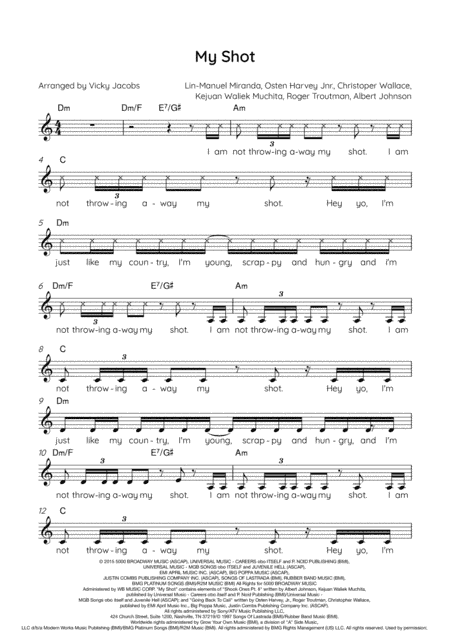 My Shot (arr. Vicky Jacobs)