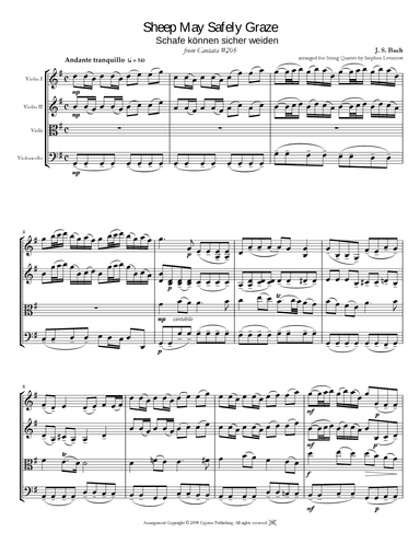 Sheep May Safely Graze (arr. Stephen Levintow)