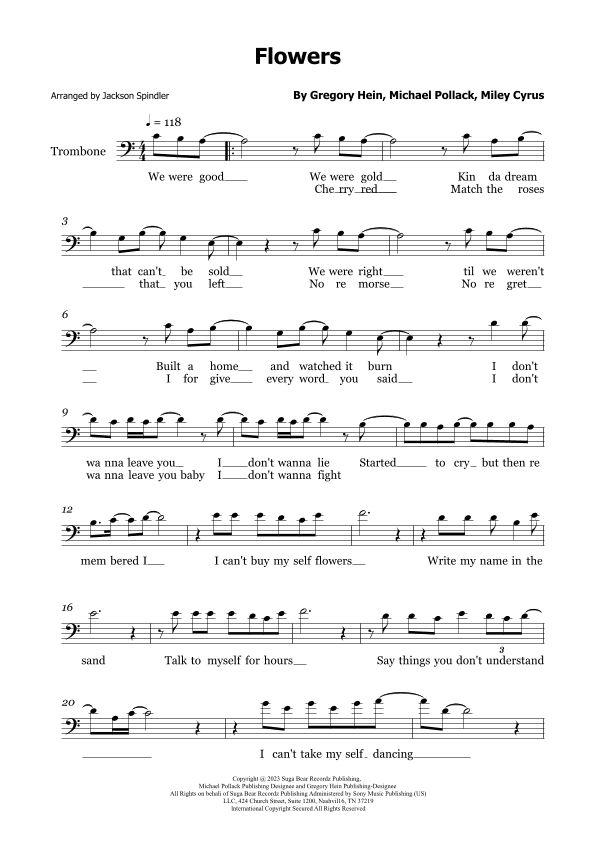 Flowers (arr. Jackson Spindler)