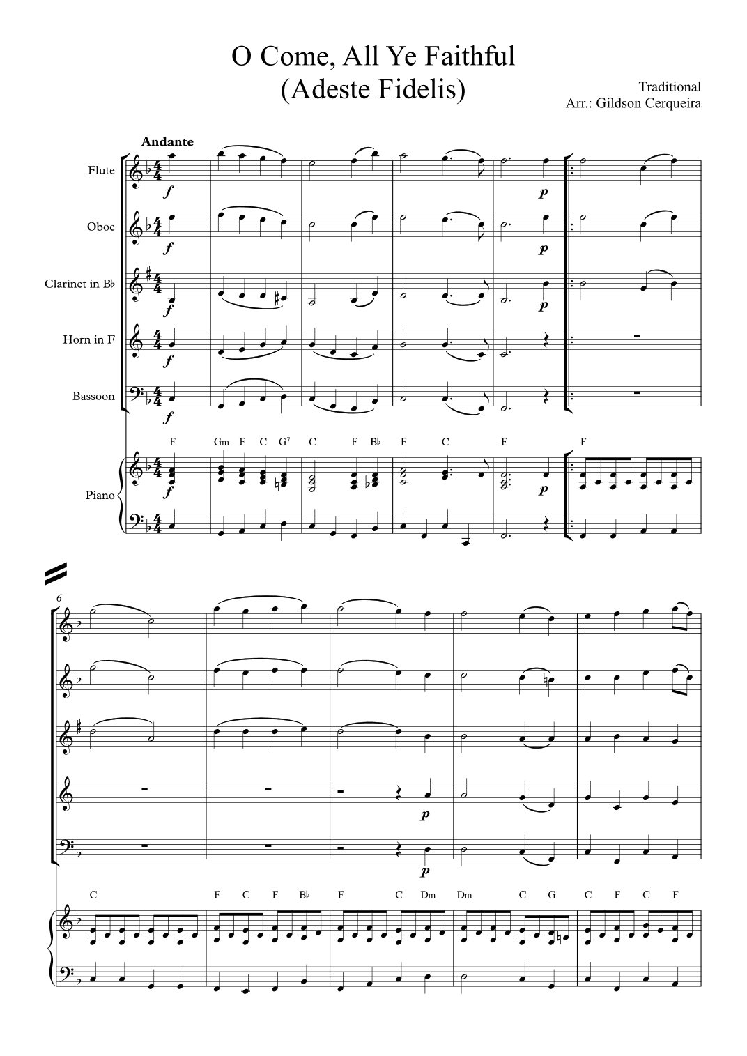 O Come, All Ye Faithful (arr. Gildson Cerqueira)