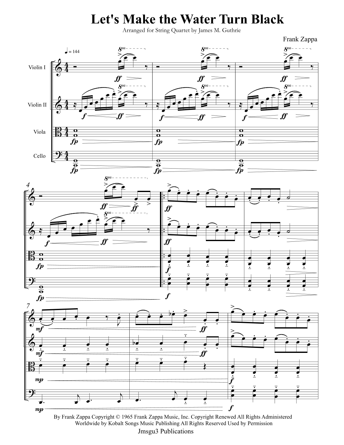 Let's Make The Water Turn Black (arr. James M. Guthrie)