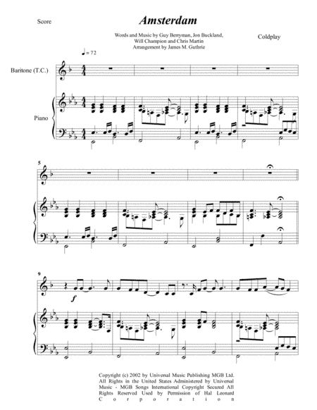 Amsterdam (arr. James M. Guthrie)
