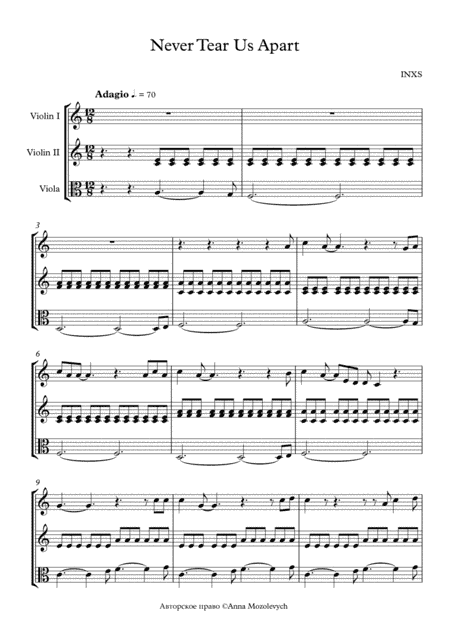 Never Tear Us Apart (arr. Anet Mozolevych)