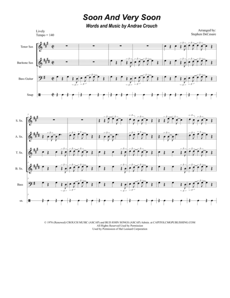 Soon And Very Soon (arr. Stephen DeCesare)