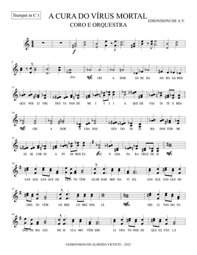 TRUMPET IN C - A CURA DO VÍRUS MORTAL PARA CORO E ORQUESTRA