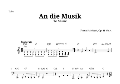 An die Musik (To Music) by for Tuba (arr. Langanho)