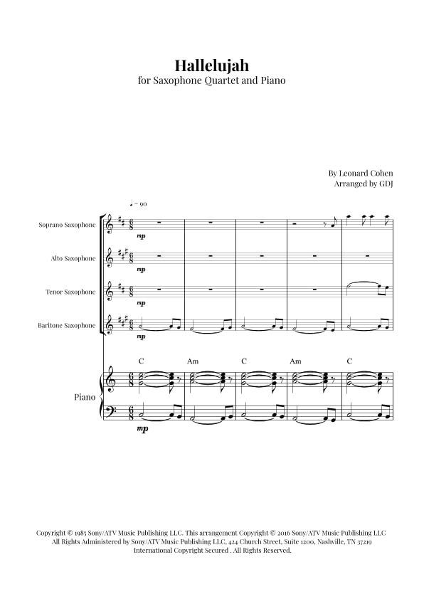 Hallelujah (arr. GDJ)