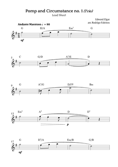 Pomp and Circumstance no. 1 (Trio) (arr. Rodrigo Faleiros)