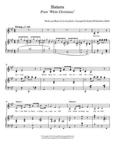 Sisters (arr. Rachel M Hamilton (UK))