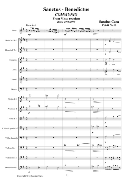 Sanctus_Benedictus - (Communio) Sequences no.10 of the Missa Requiem CS044