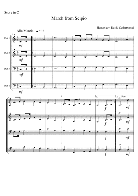 March from Scipio (Handel) arranged for Flexible ensemble by David Catherwood (arr. David Catherwood)