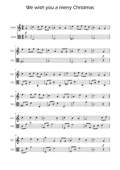 We Wish You a Merry Christmas - String Duet (arr. Ygor Nunes)