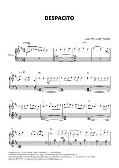 Despacito (arr. Cadenza Editions)