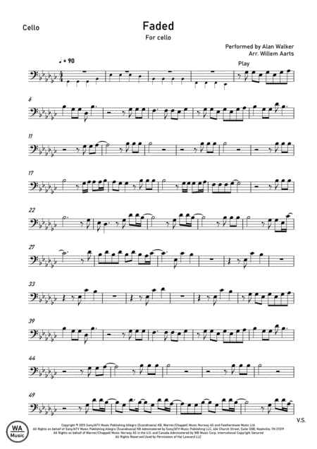 Faded (arr. Willem Aarts)