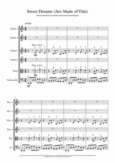 Sweet Dreams (Are Made Of This) (arr. Bridie Walker)