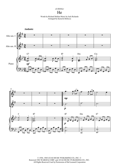 He (arr. Kaiserin Rebecca)