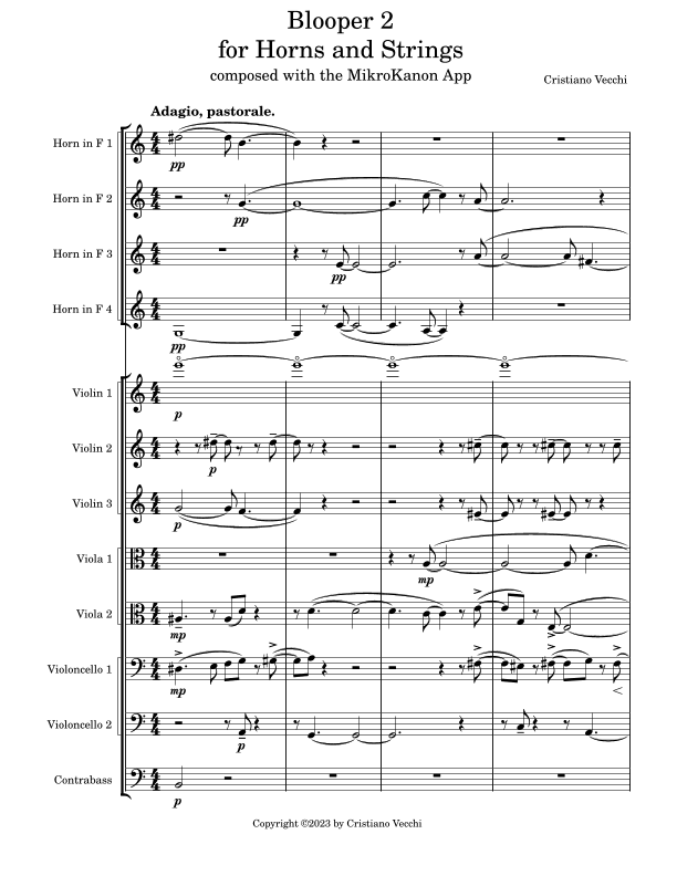 Blooper 2 for Horns and Strings