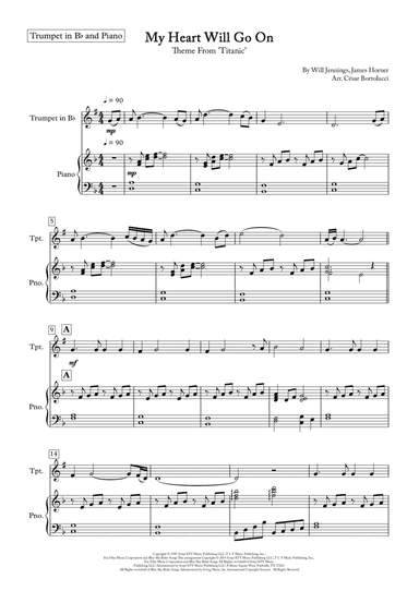 My Heart Will Go On (love Theme From 'titanic') (arr. César Bortolucci)